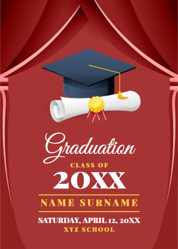 Invitation Template for School Graduation Party