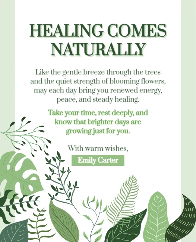 Nature-Themed Healing Card