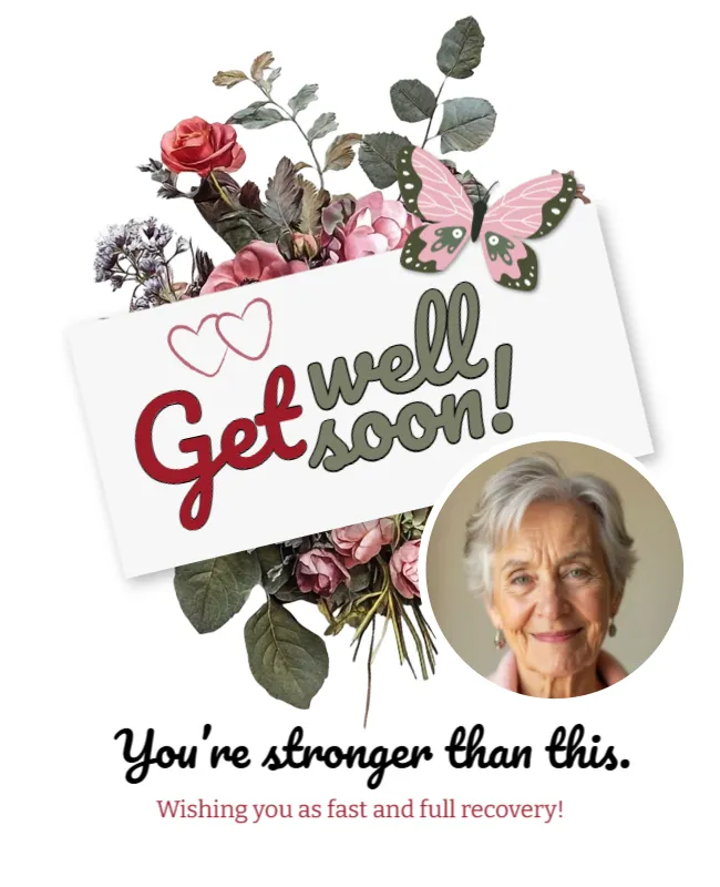 Postcard Style Get Well Soon Template