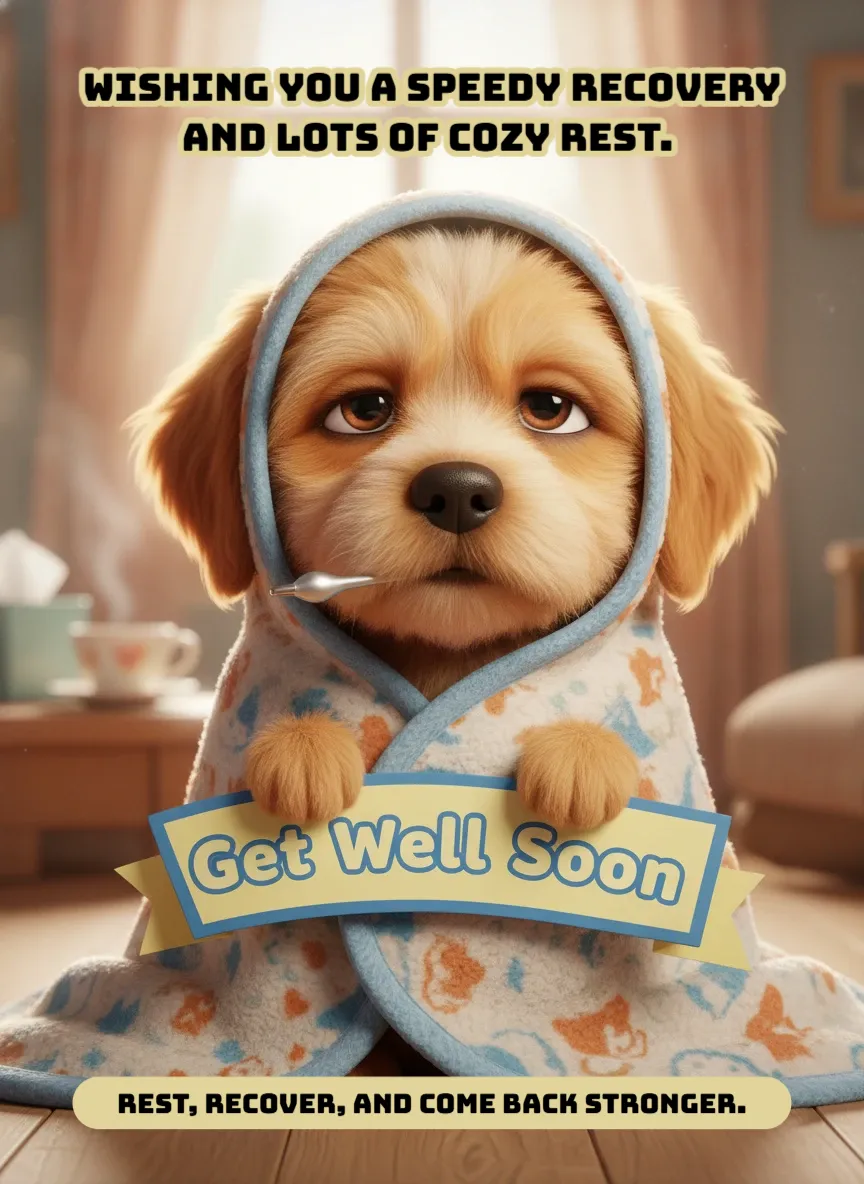 WhatsApp Get Well Soon Message Card