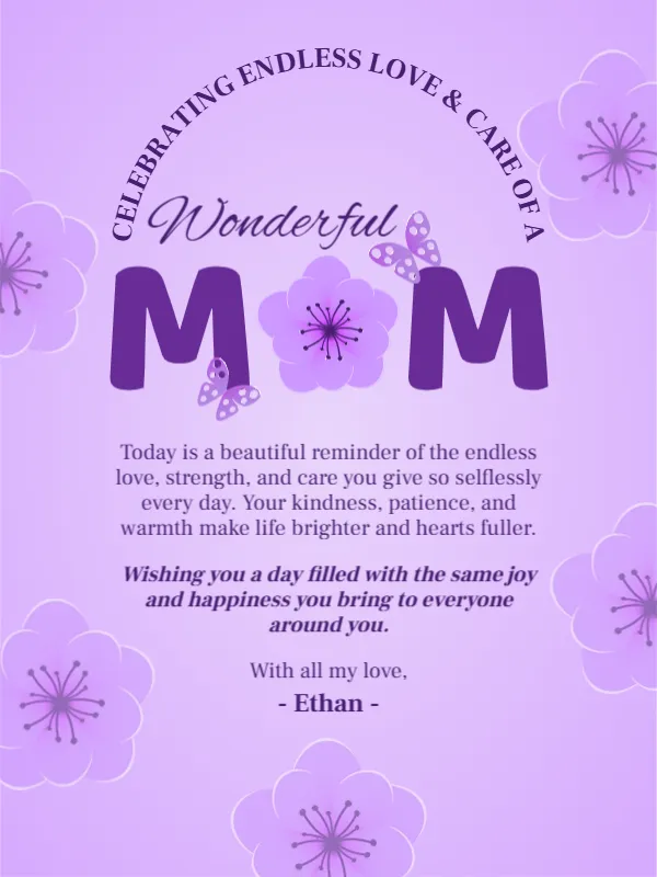 Celebrating Endless Love and Care of a Wonderful Mom