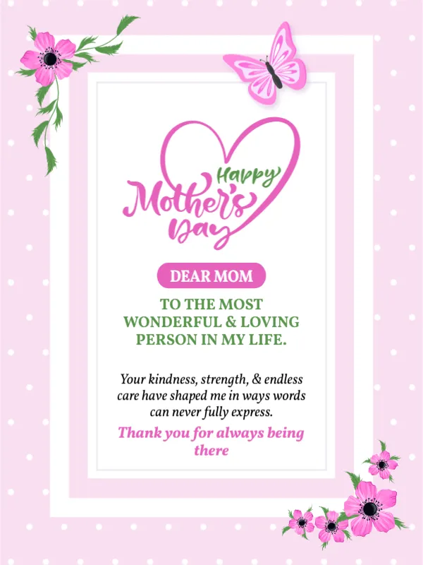 Warm and Loving Mother’s Day Greeting for Dear Mom