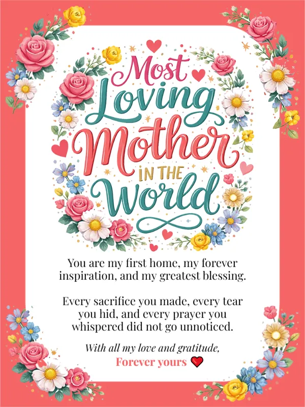Touching Tribute to the Most Loving Mother in the World
