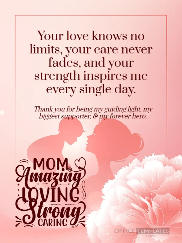 Amazing Mom With Endless Love and Appreciation