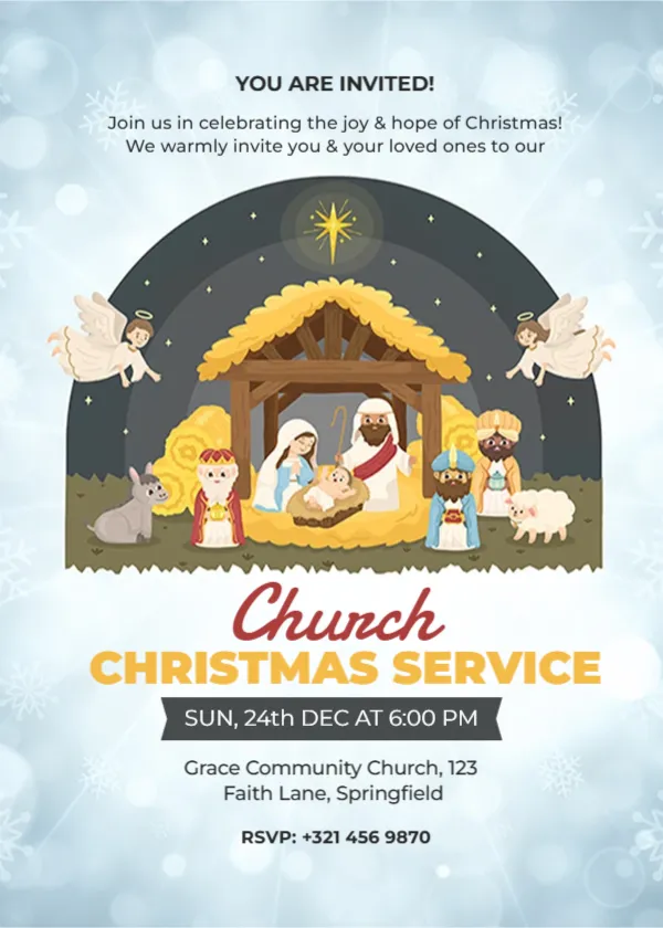 Invitation for Church Christmas Service