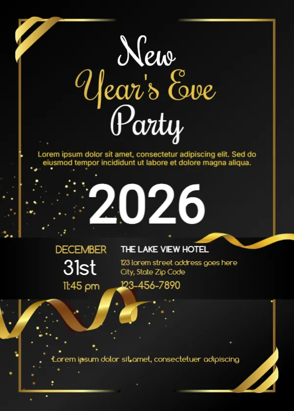 New Year’s Celebrations Party Invitation Template