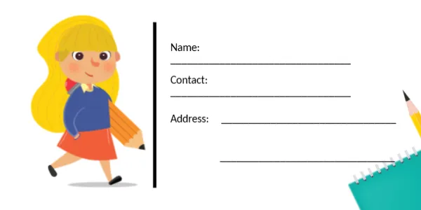 Name Tag Template for Kid’s Hand Bag