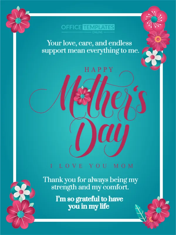 Simple Yet Meaningful Mother’s Day Greeting for Mom