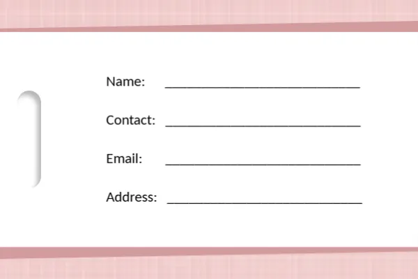 Name Tag Template for Personalized Luggage