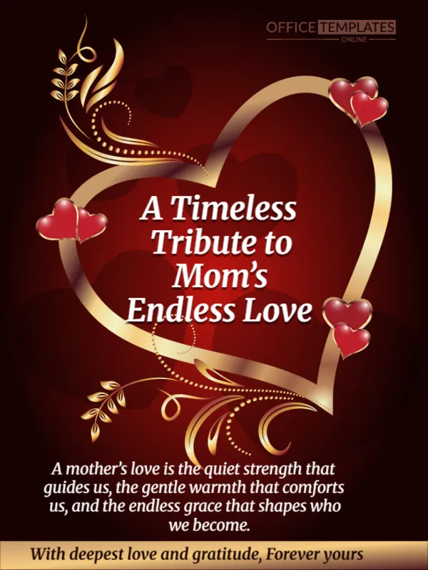Classic and Elegant Tribute to Mom’s Endless Love