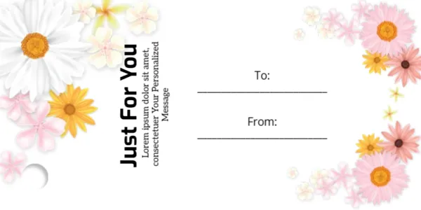 Name Tag Template for Just for You Gift Pack