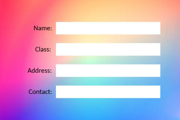 Student Name Tag Template for School Bag
