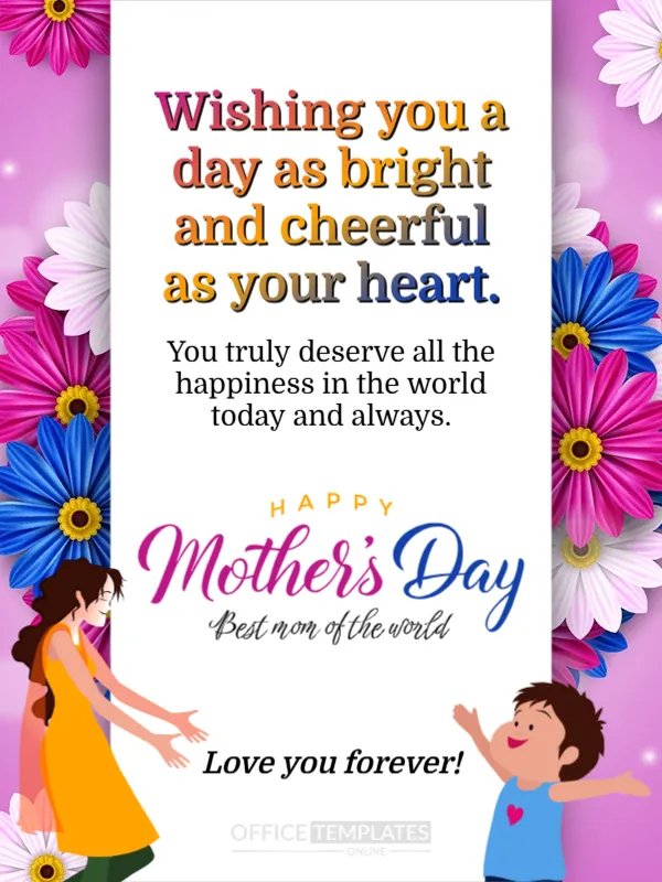 Bright and Cheerful Mother’s Day Message for Mom