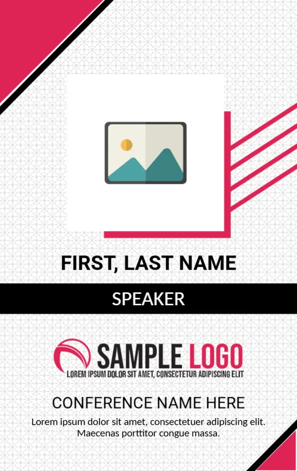 Name Card Badge Template for Conference