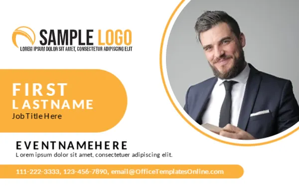 Name Badge Template for Event