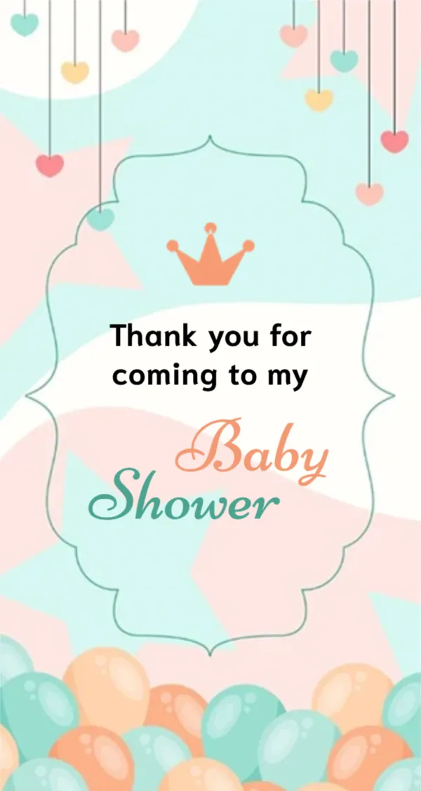 Thank You Tag Template for Baby Shower