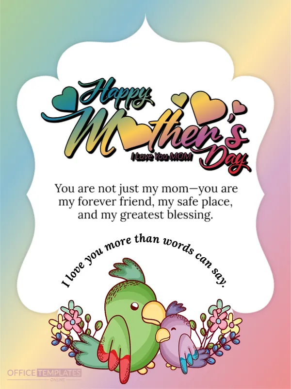 Cute and Heartfelt Mother’s Day Card for Mom