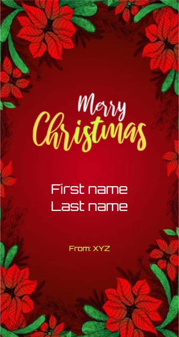 Name Tag Template for Christmas
