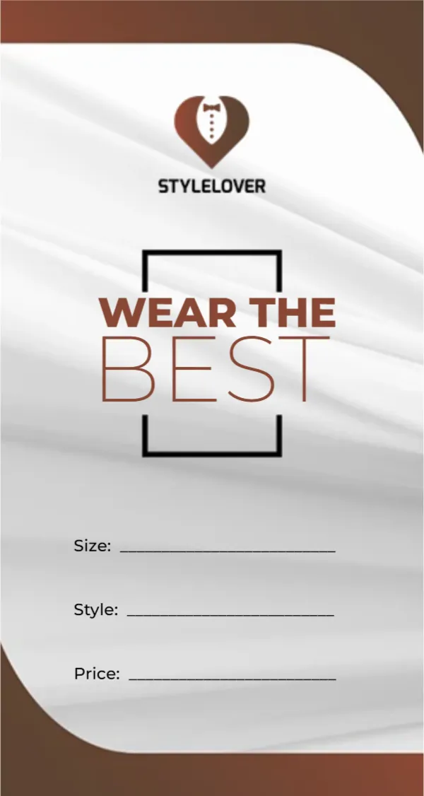 Name Tag Template for Clothing