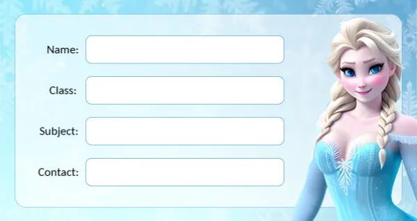 Elsa Name Tag Template Design