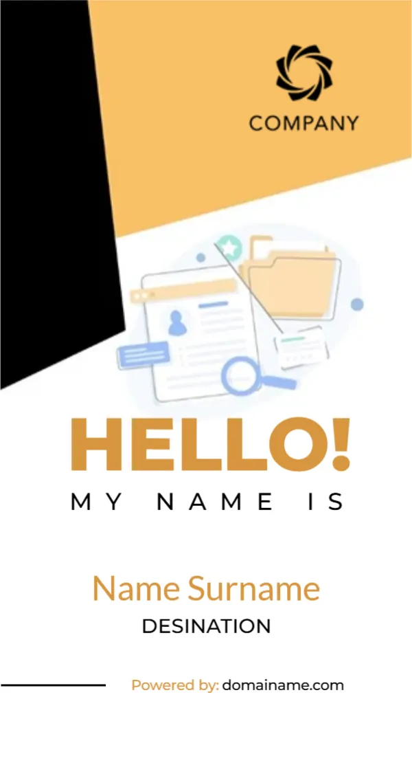 Name Tag Template for HR