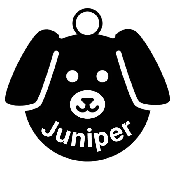 Dog Collar Name Tag – Puppy Face Medallion