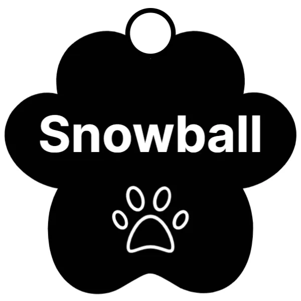 Flower Paw Dog Name Tag