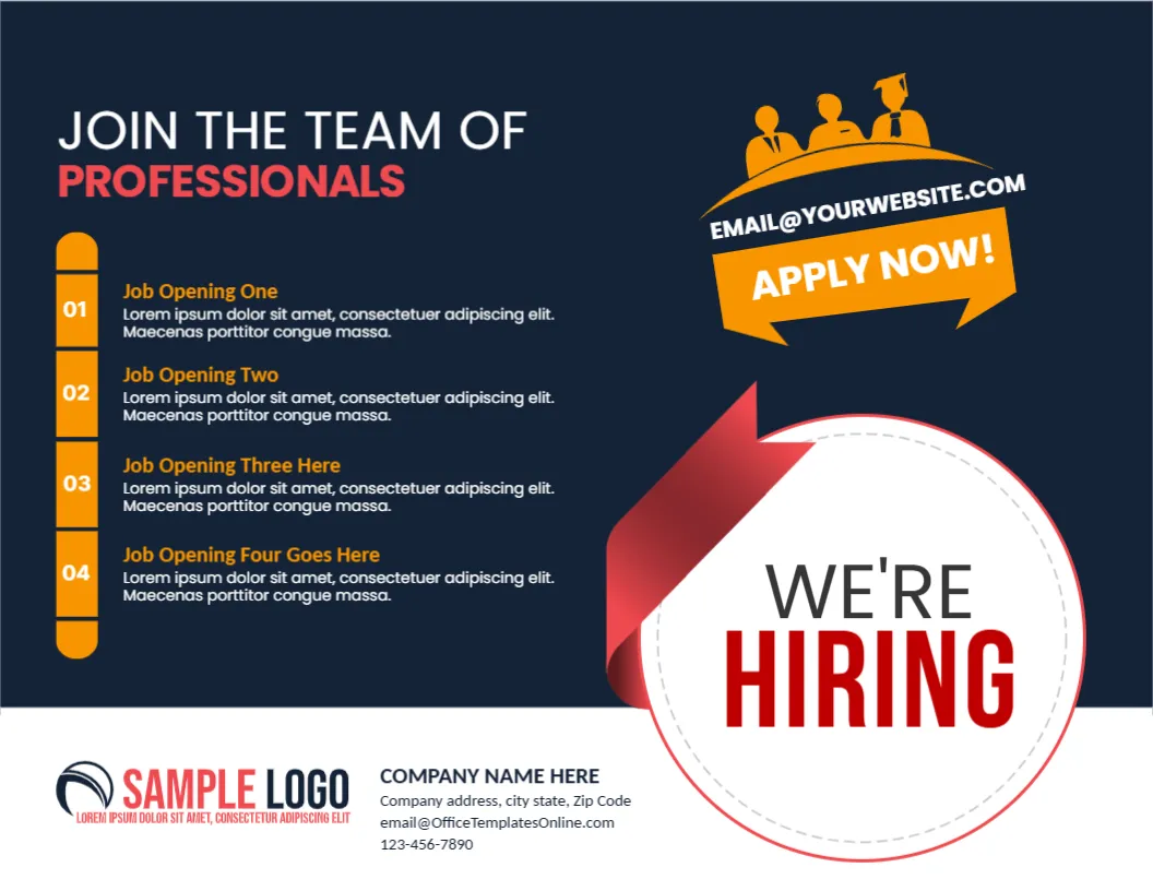 Poster Template for Job Hiring