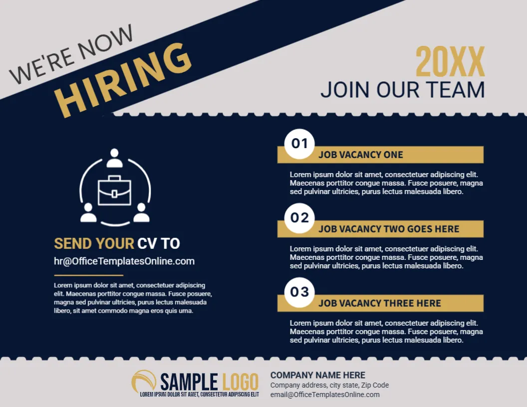 Flyer Template for Job Requirement