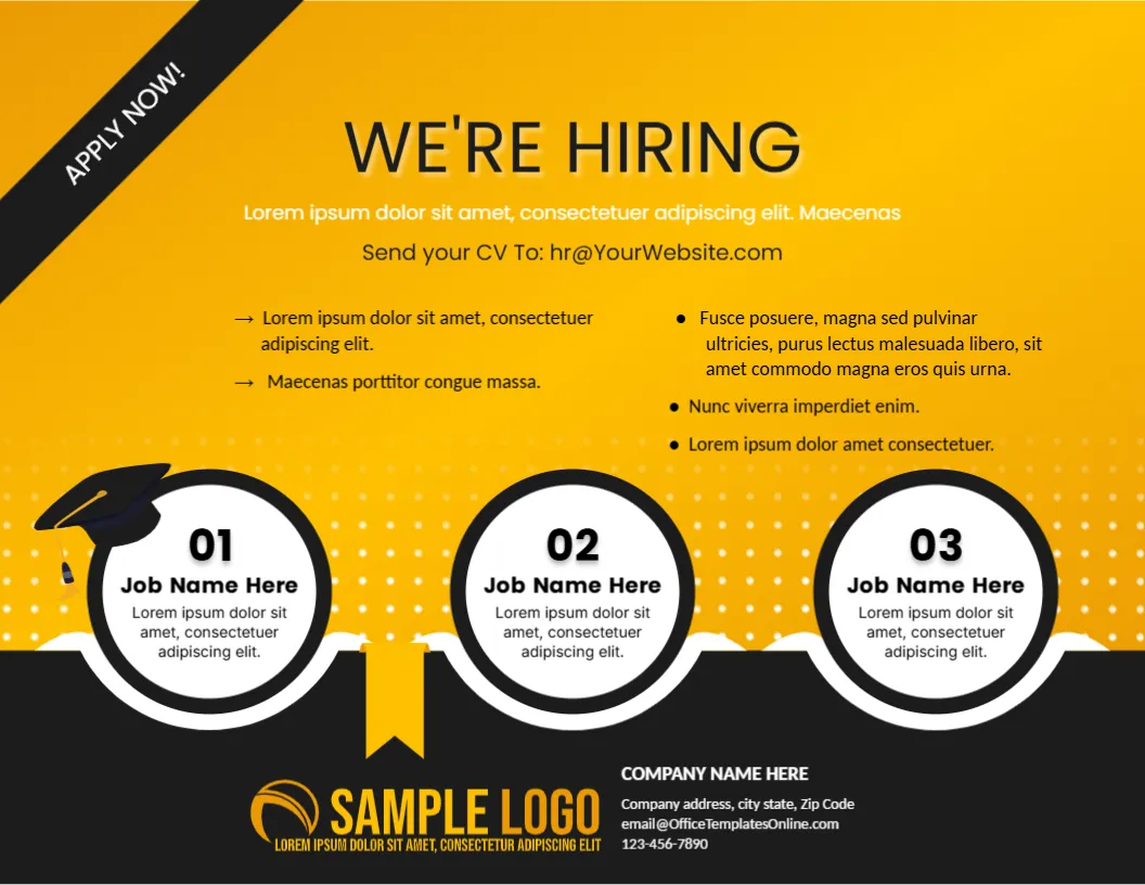 We are Hiring Flyer Template Design