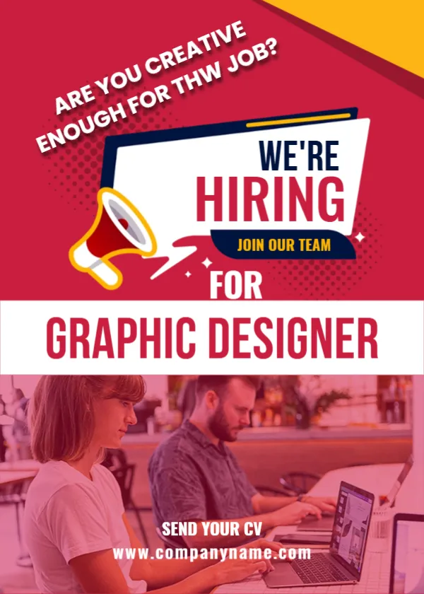 Announcement Template for Graphic Designer Job Vacancy