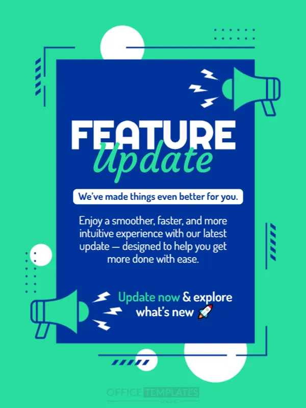 Feature Update Announcement (Minimal Style)
