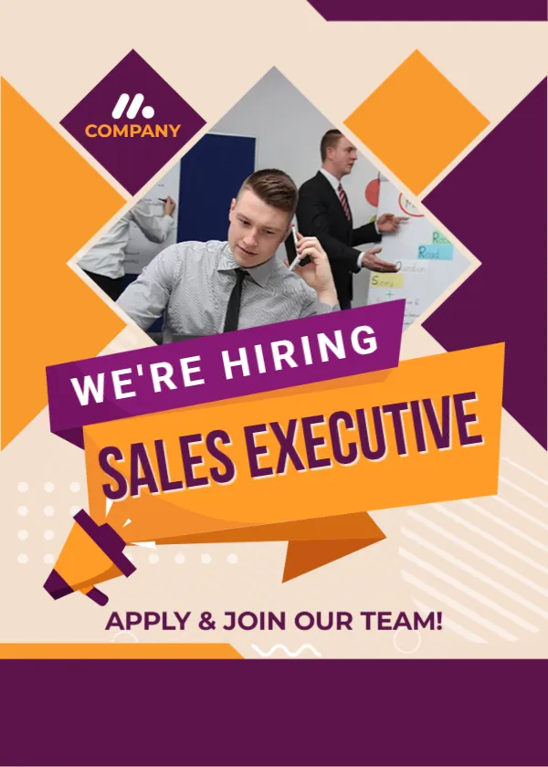 Announcement Template for Sales Executive Job Vacancy