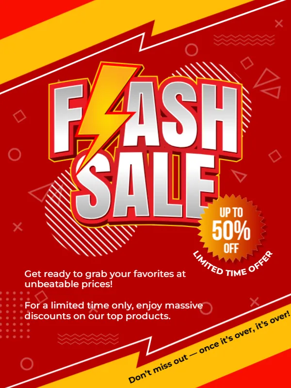 Flash Sale Announcement (High Contrast)