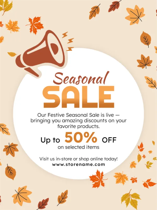 Seasonal Sale Announcement (Festive Theme)