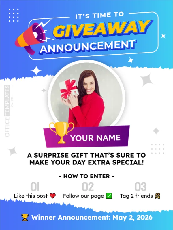 Giveaway Announcement (Bright & Playful)
