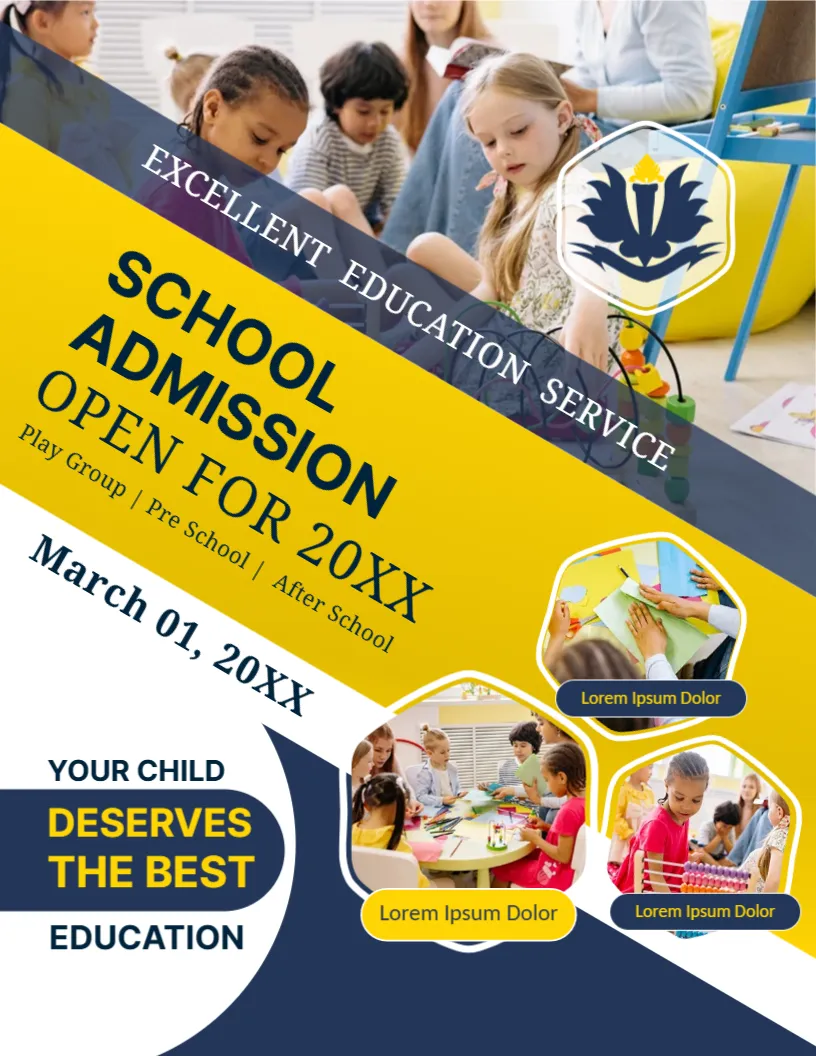 Annoucement Template for School Admission Open