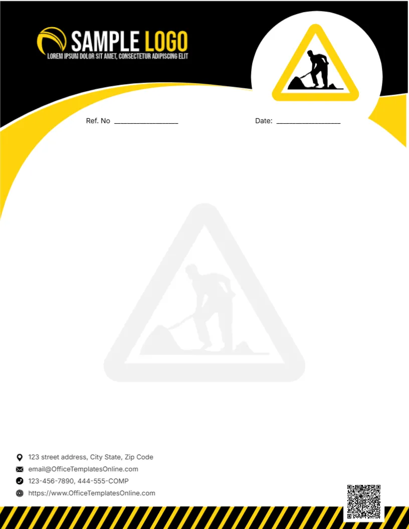 Letterhead for Construction Company