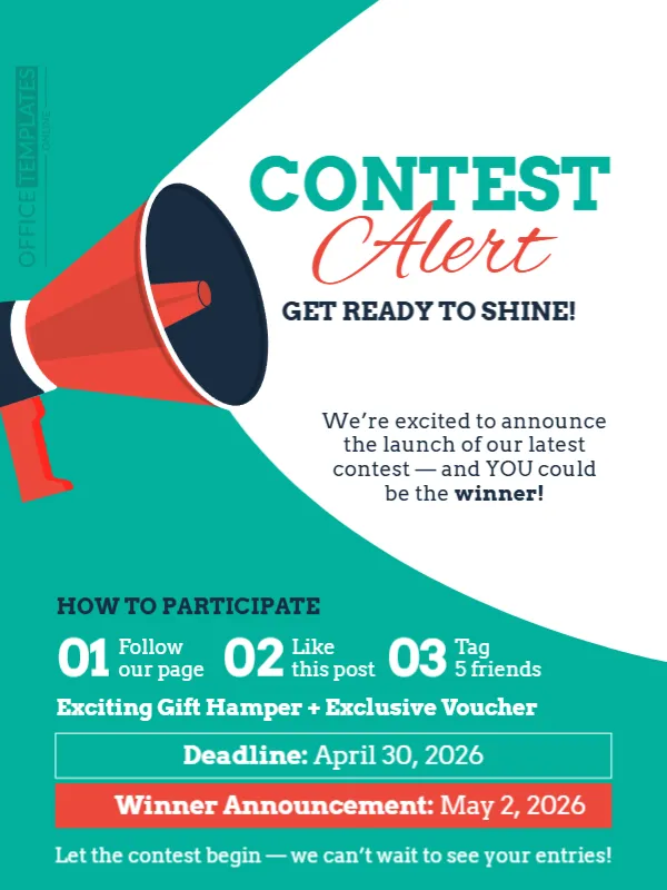 Contest Launch Announcement (Engaging Layout)