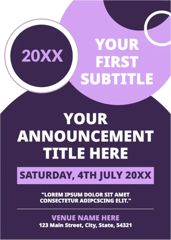 General Announcement Flyer Template Design
