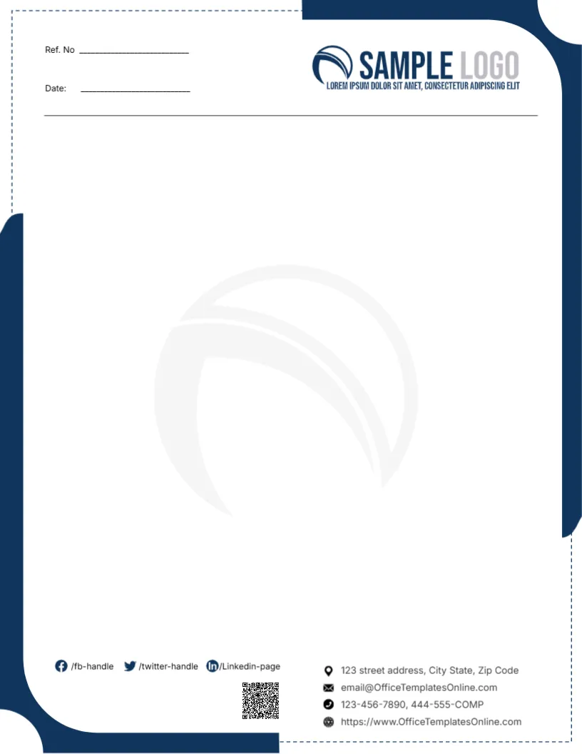 Suitable for Any Business Letterhead Template