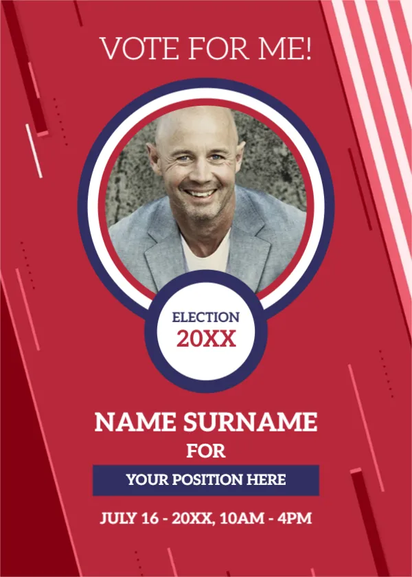 Announcement Flyer Template for Election Campaign