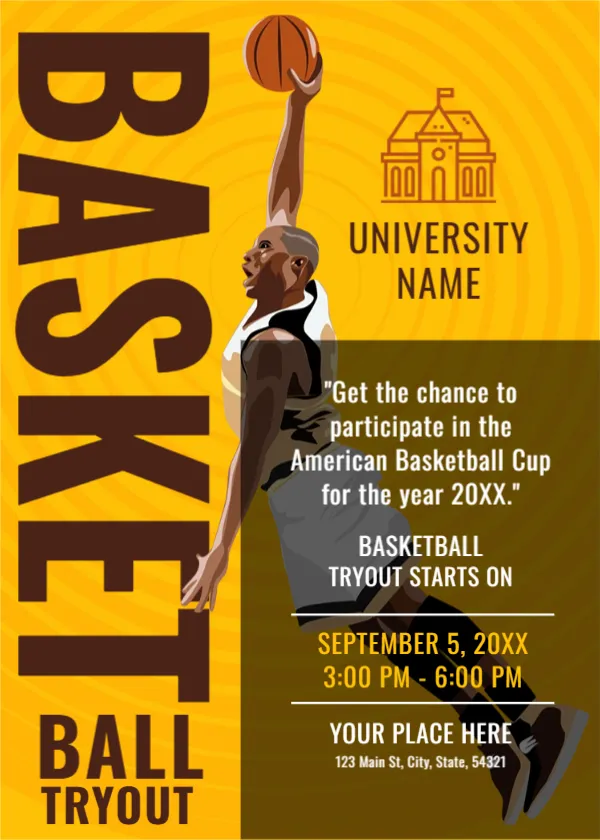 Announcement Flyer Template for University