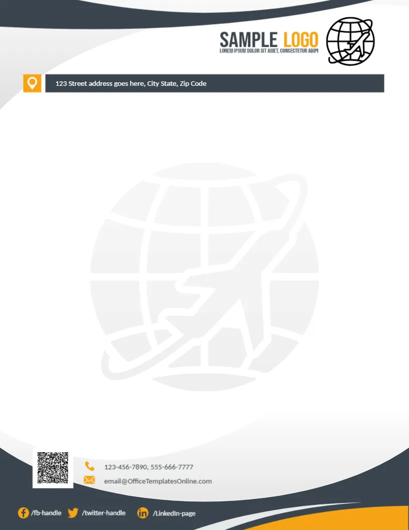 Letterhead Template for Logistic Company
