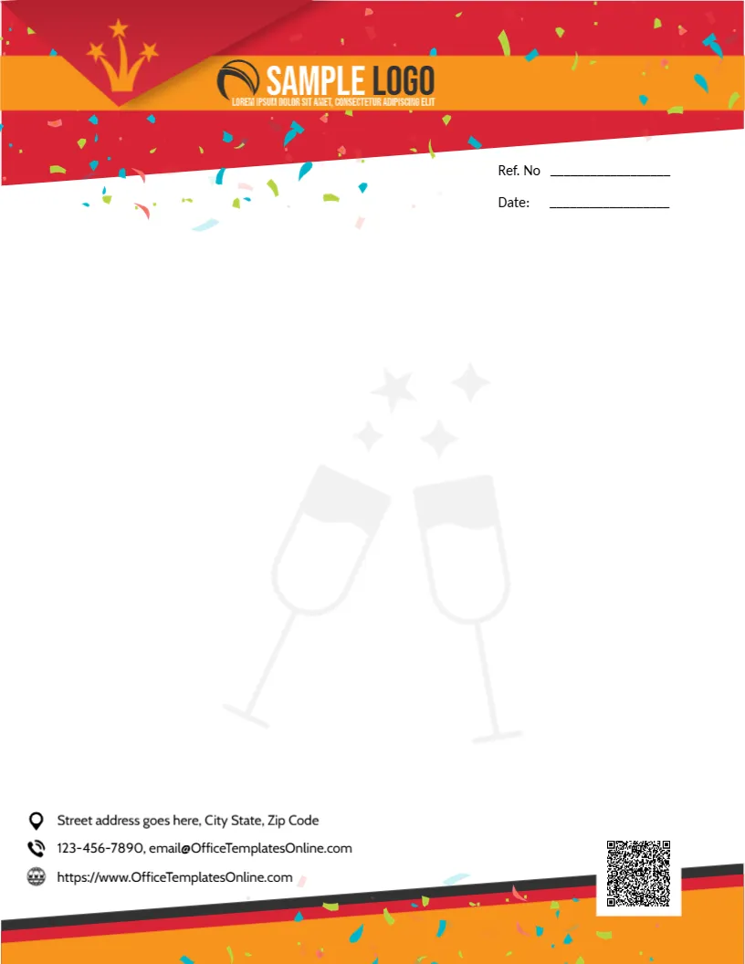 Company Letterhead for Party Planner