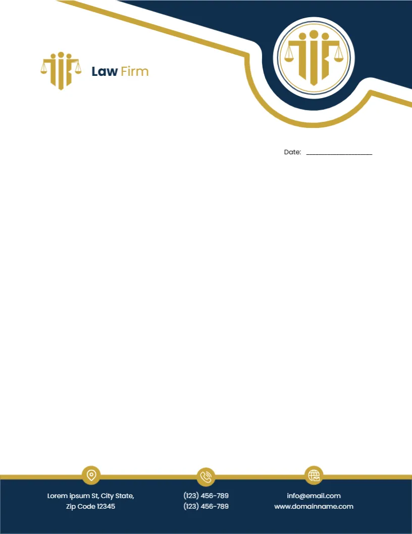 Law Firm Letterhead Template Design