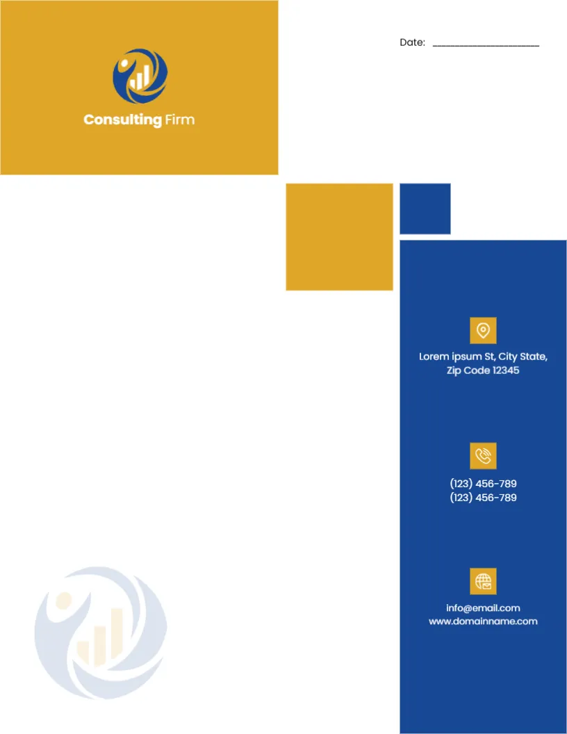 Letterhead Template for Consulting Firm