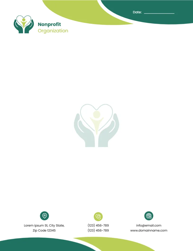 Letterhead Template for Nonprofit Organization