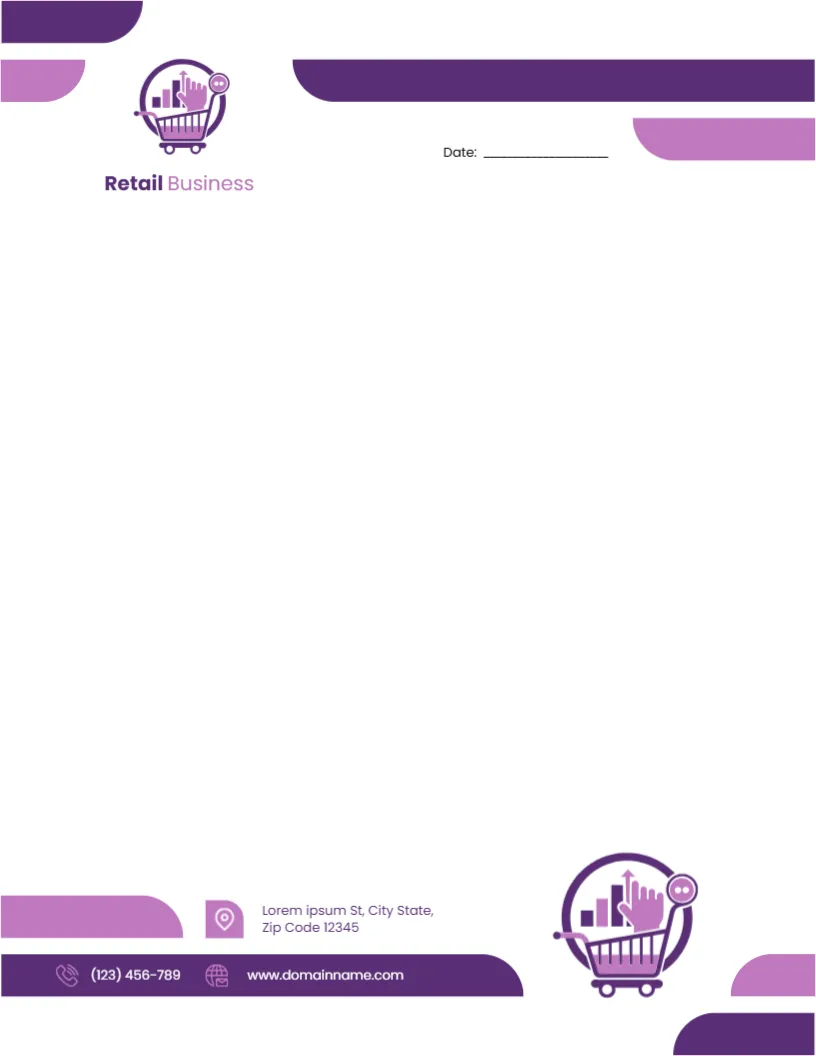 Letterhead Template for Retail Business