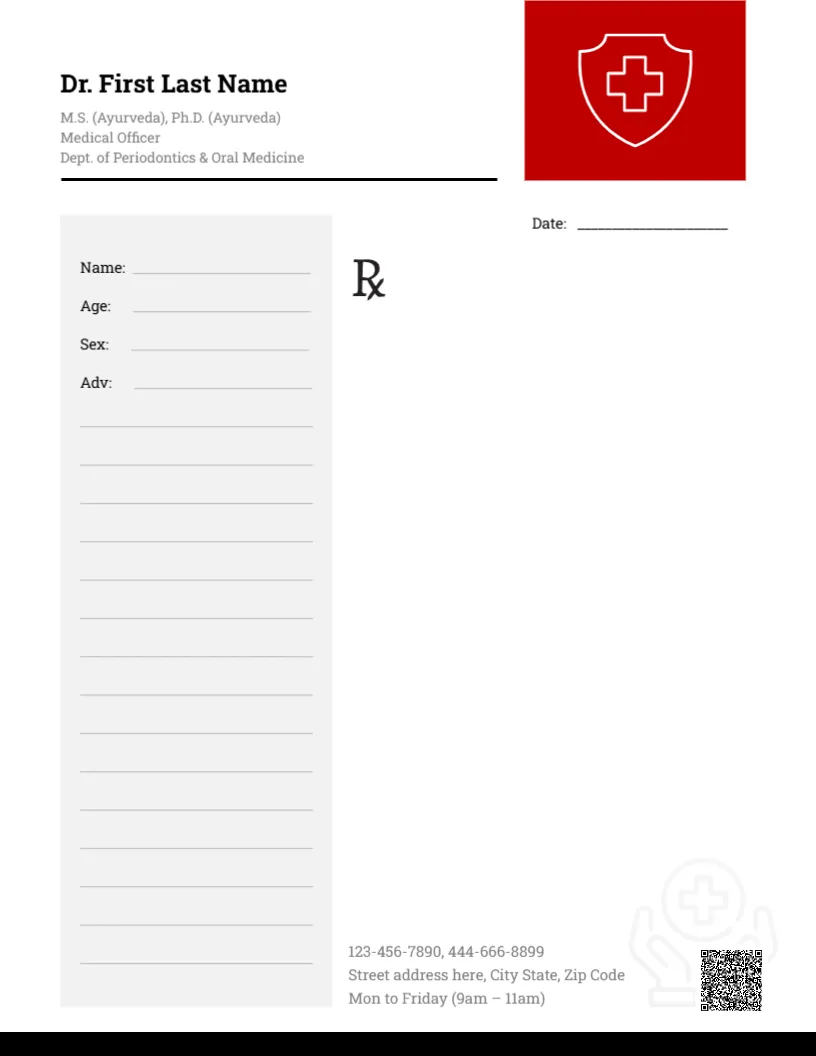 Exclusive Prescription Pad Template for Doctors